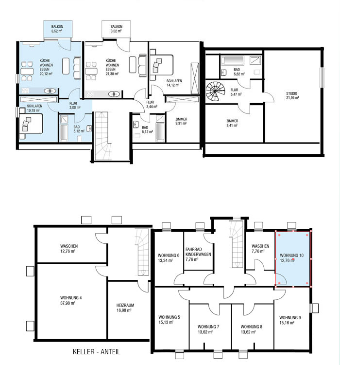 Lageplan der Wohnung 7