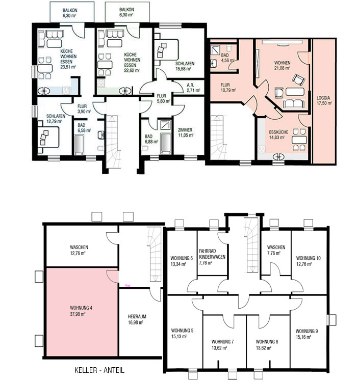 Lageplan der Wohnung 3