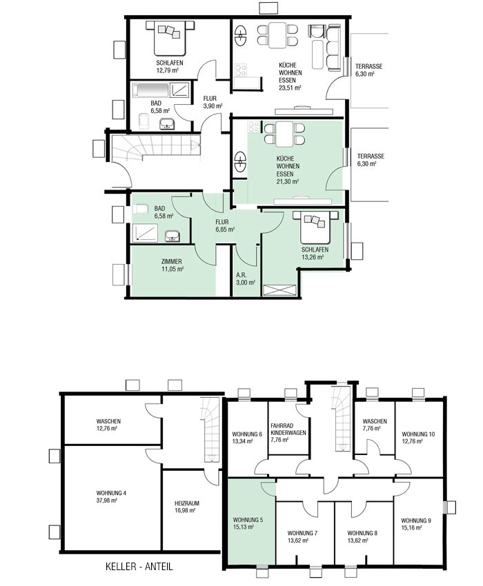 Lageplan der Wohnung 2