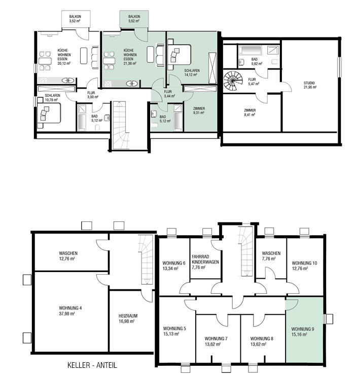 Lageplan der Wohnung 6